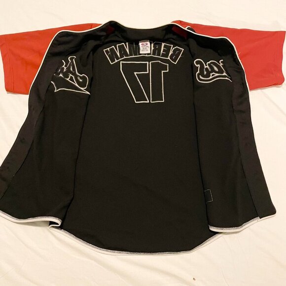 Vtg True Fan MLB Houston Astros Lance Berkman 17 Button Up Jersey Size XL - Picture 12 of 16